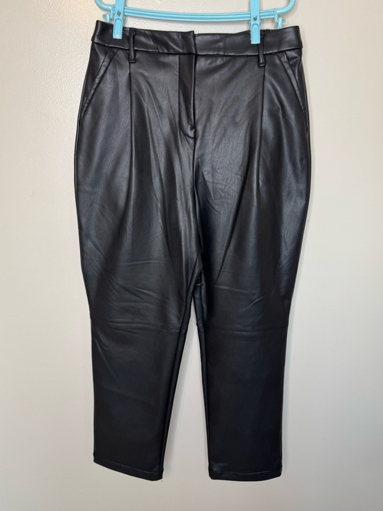 Reitmans Pants - Reitmans Black Faux Leather Tapered Pants